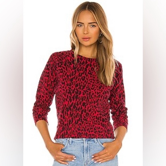 Mother Sweatshirt The 3/4 Sleeve Koozie in Scooter Radioactive Paws Red Leopard - Picture 1 of 8